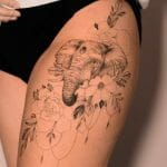 Best Feminine Elephant Tattoo
