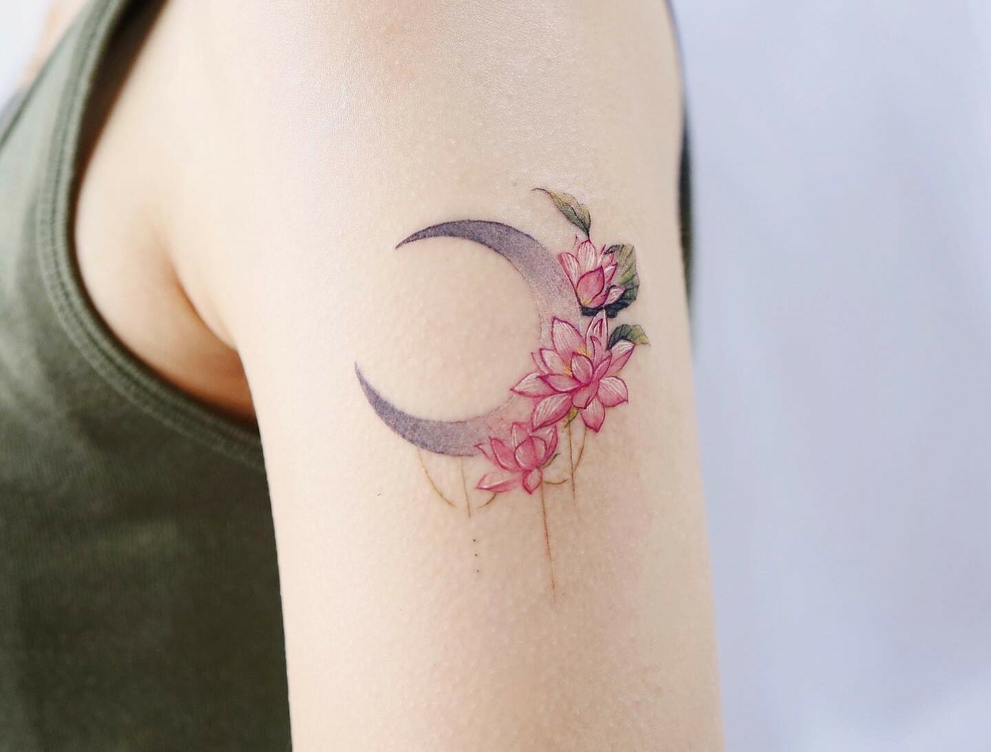 Fine line Tattoo  Queen of Night  Moonlight Cactus