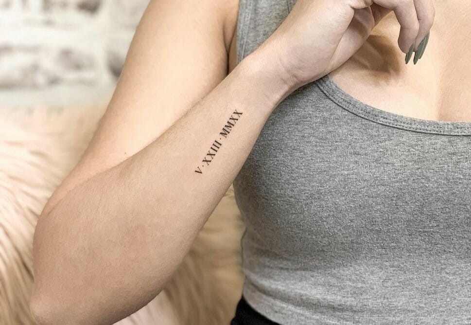 These Roman numeral tattoo ideas are all the inspiration you need to get  inked. Take a look at the most soph… | Roman numeral tattoo arm, Roman  tattoo, Date tattoos