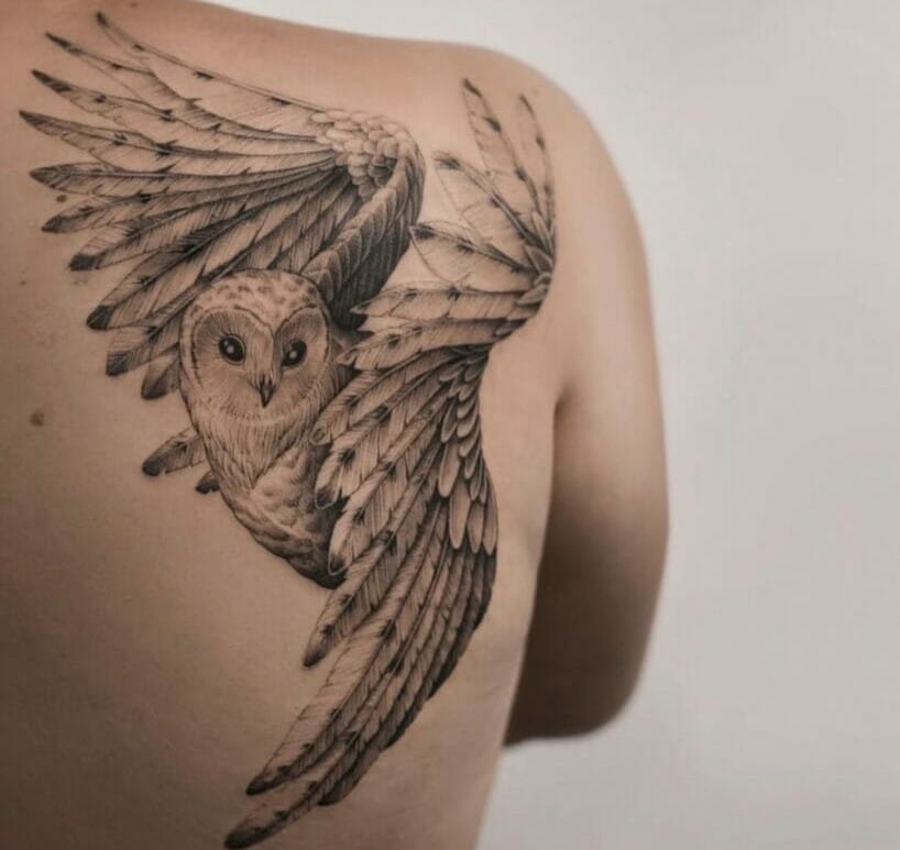 Athena Owl Rib Tattoo by Nate Johnson: TattooNOW