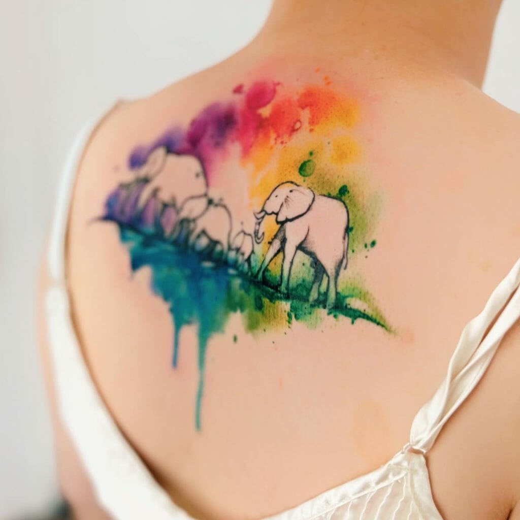 Elephant Family Tattoos