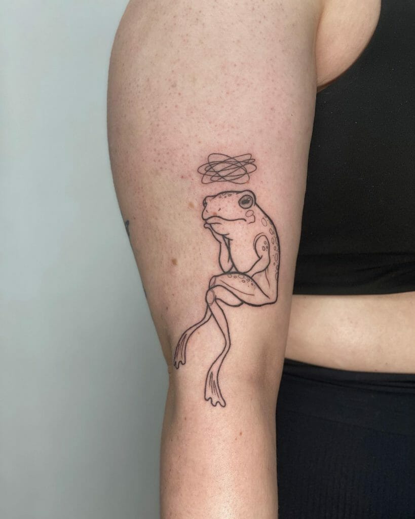 Frog Overthinking Tattoo