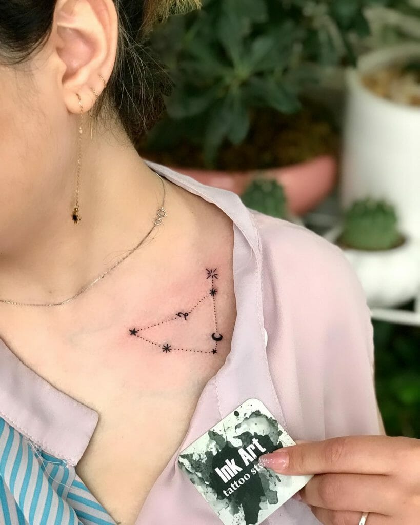 Girly Capricorn Constellation Tattoo