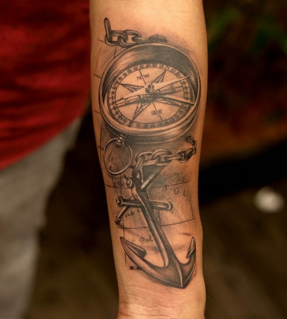 Mayan Compass Travel Tattoo Designs