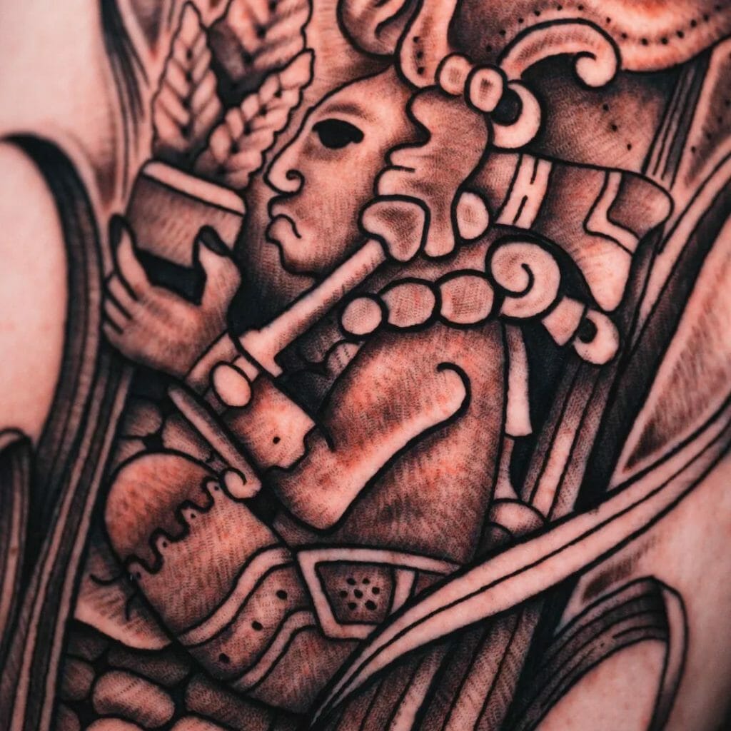Mayan Warrior Tattoo Drawings