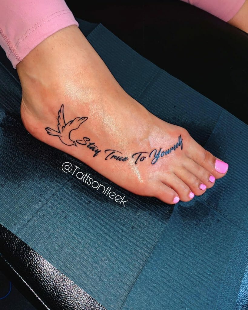 Motivational Foot Tattoo Quotes Ideas
