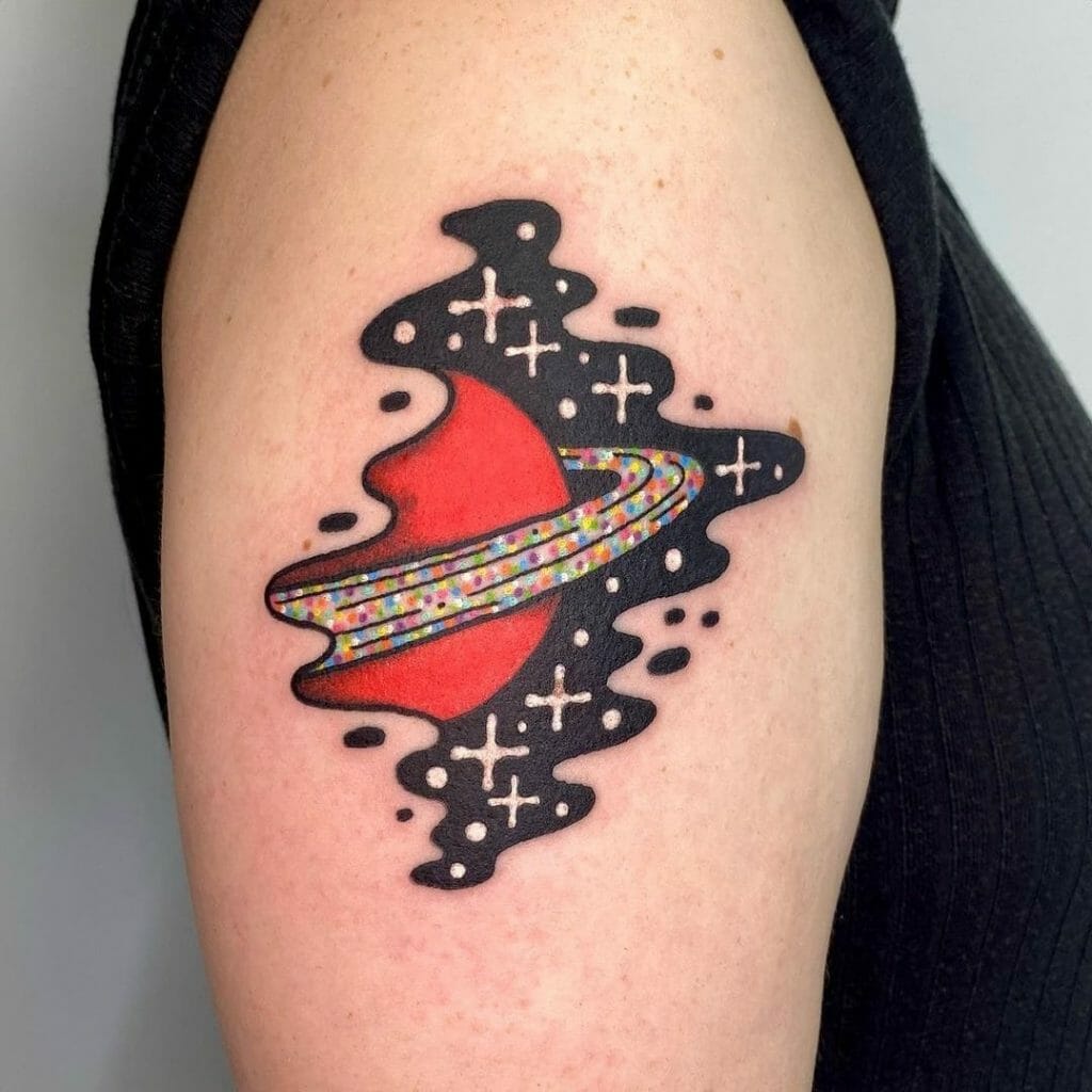 Random Sleeve Tattoo Of Galaxy