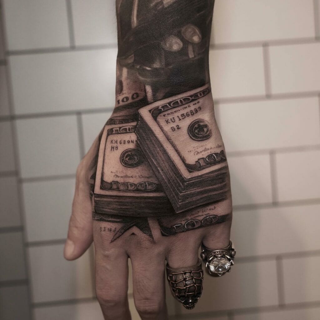 100 Dollar Bill Tattoos