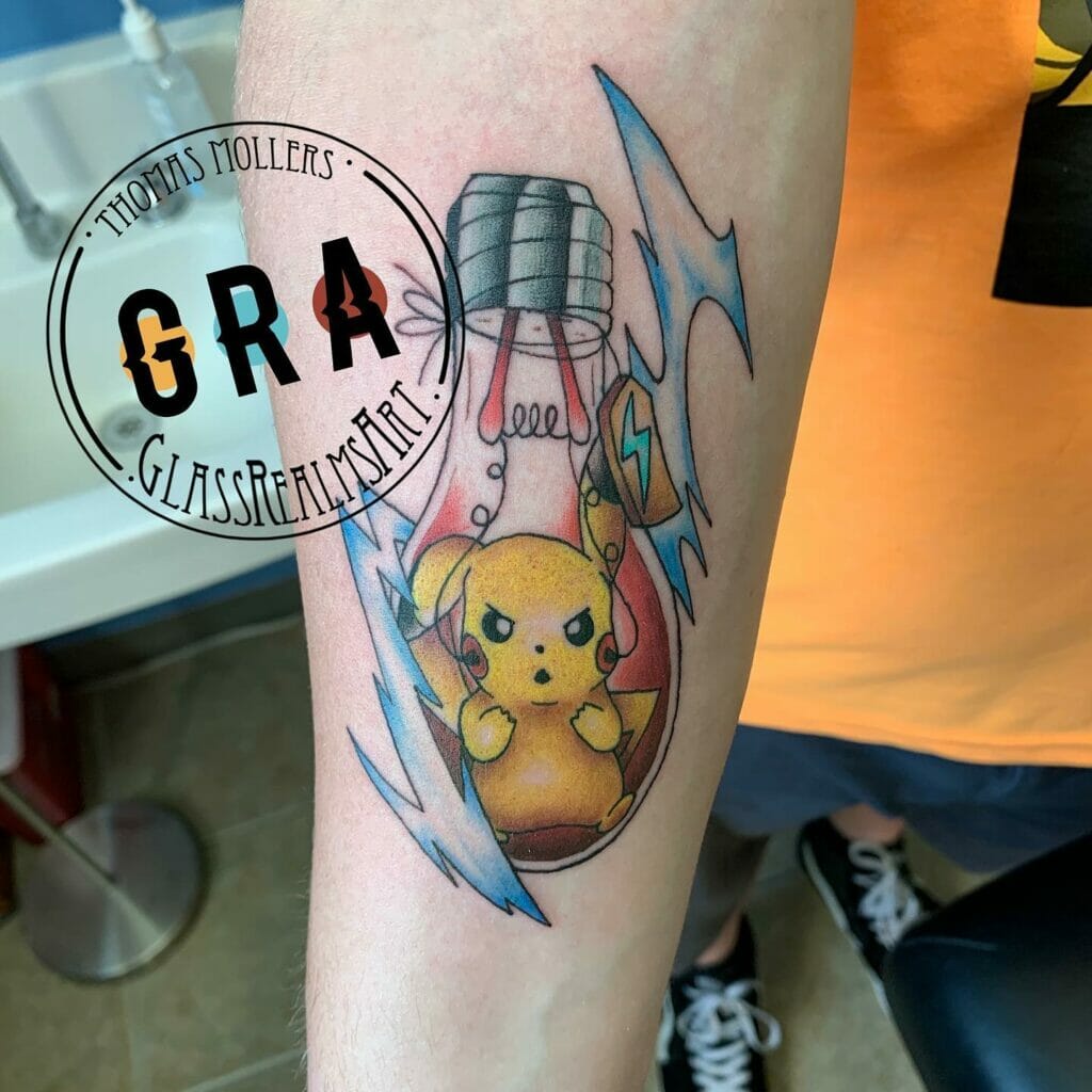 Pikachu Light Bulb Tattoo Ideas