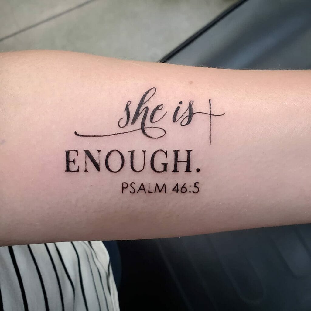 Self Love Psalm 46 5 Tattoo