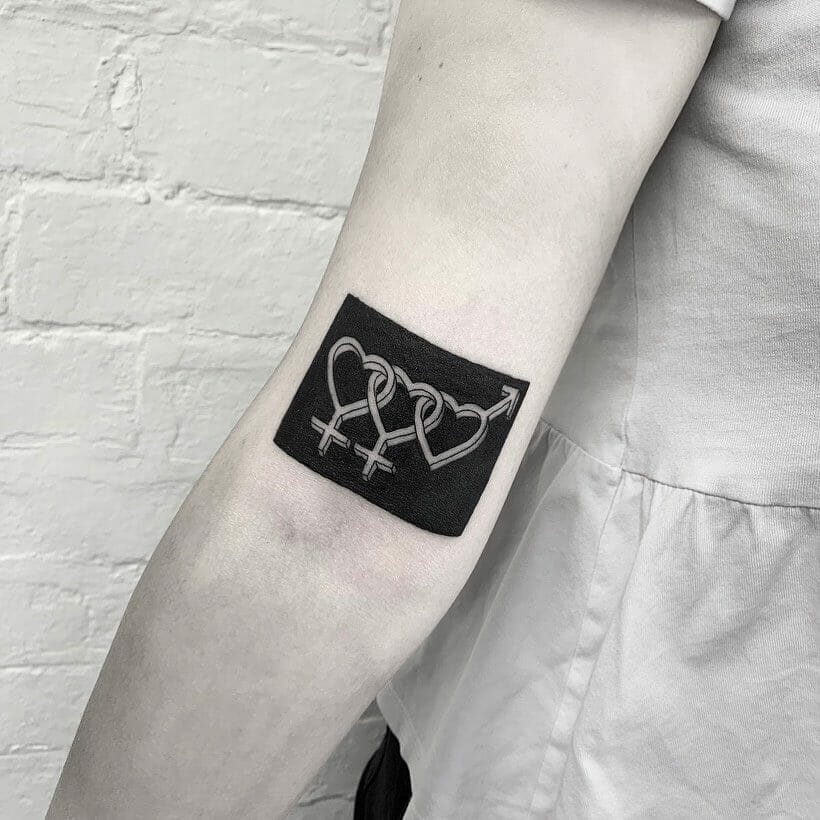 The Bi Angles Symbol Tattoo