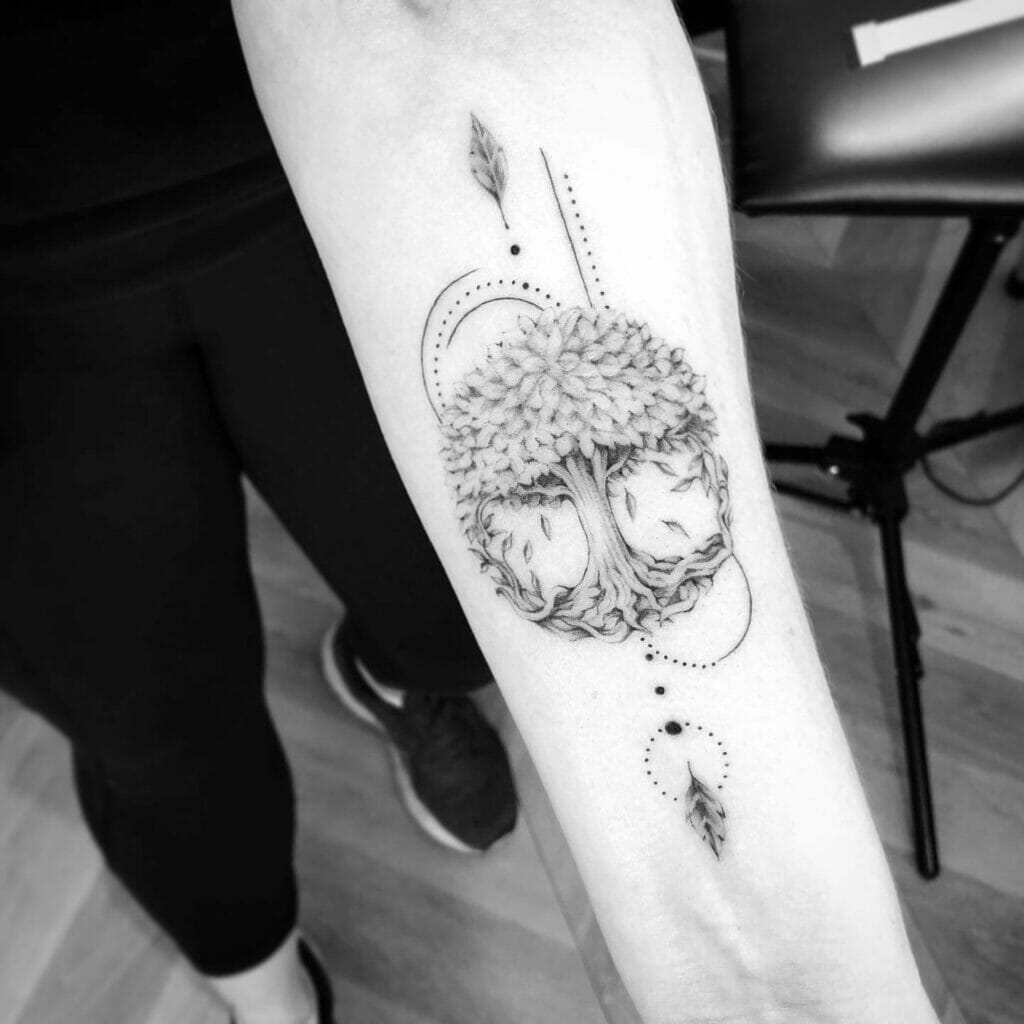 Small Feminine Tree Of Life Tattoo