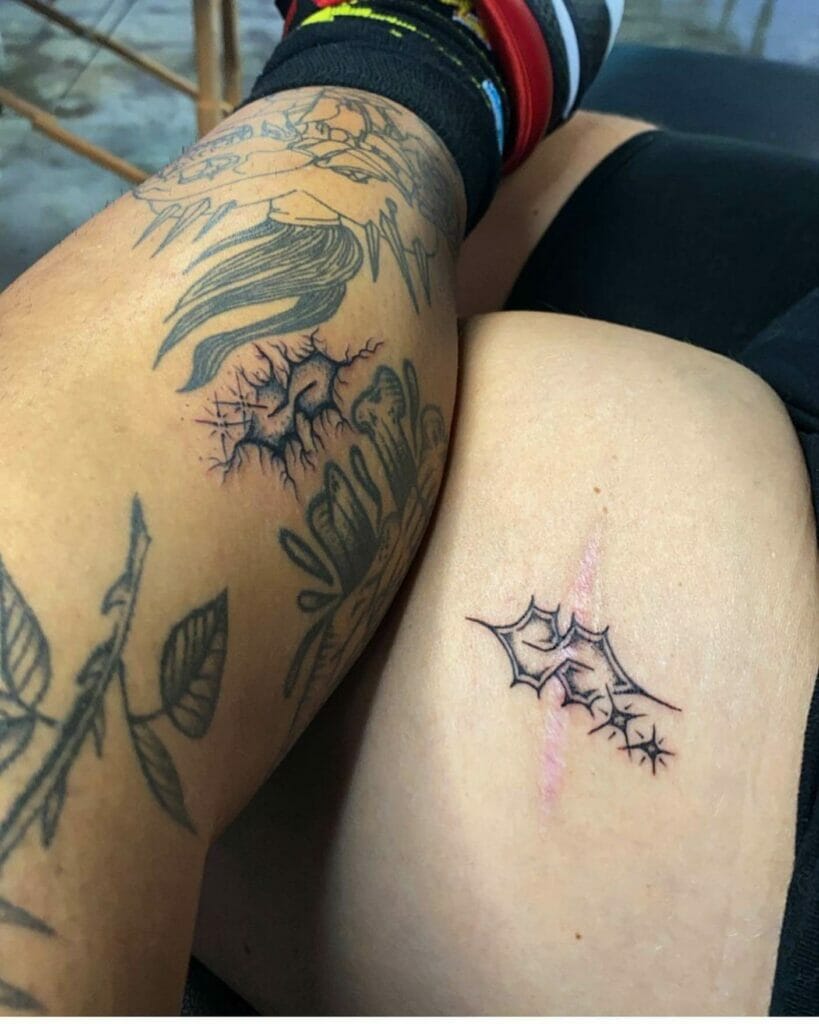 S Tattoo With Twinkling Stars
