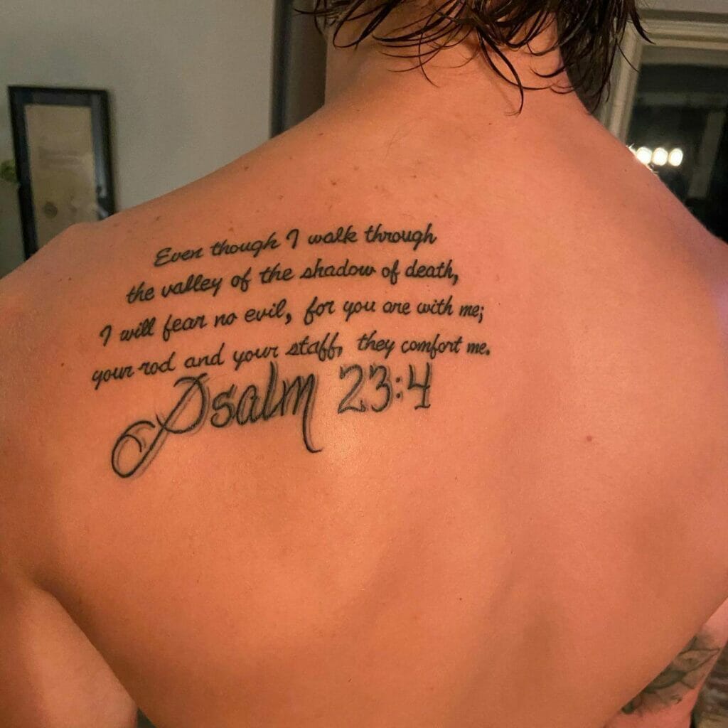 Psalm 23:4 Back Tattoo