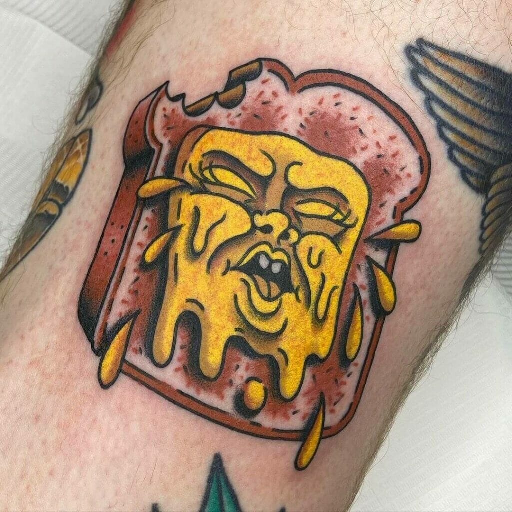 Cheesy Toast Tattoo