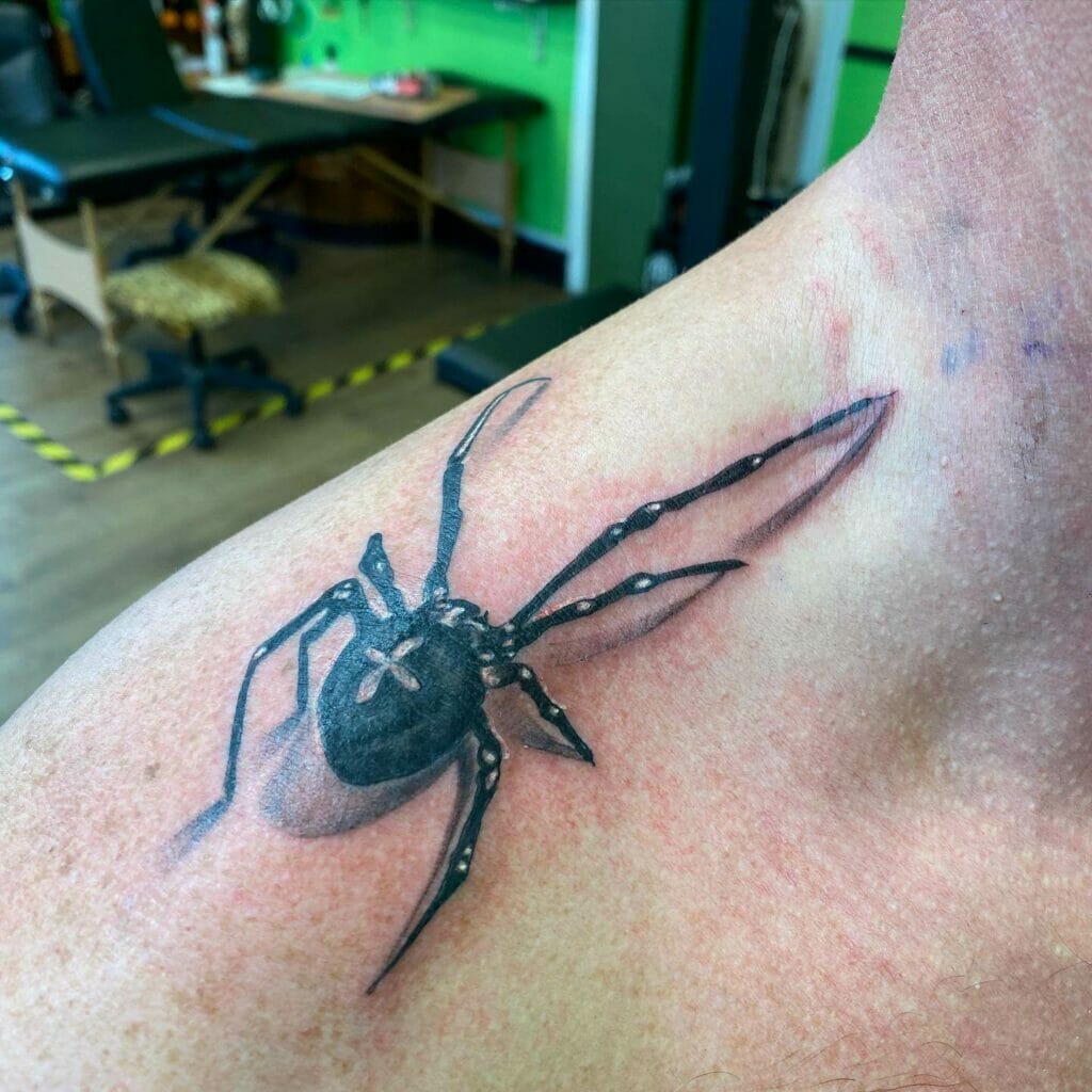 3d Black Widow Tattoo
