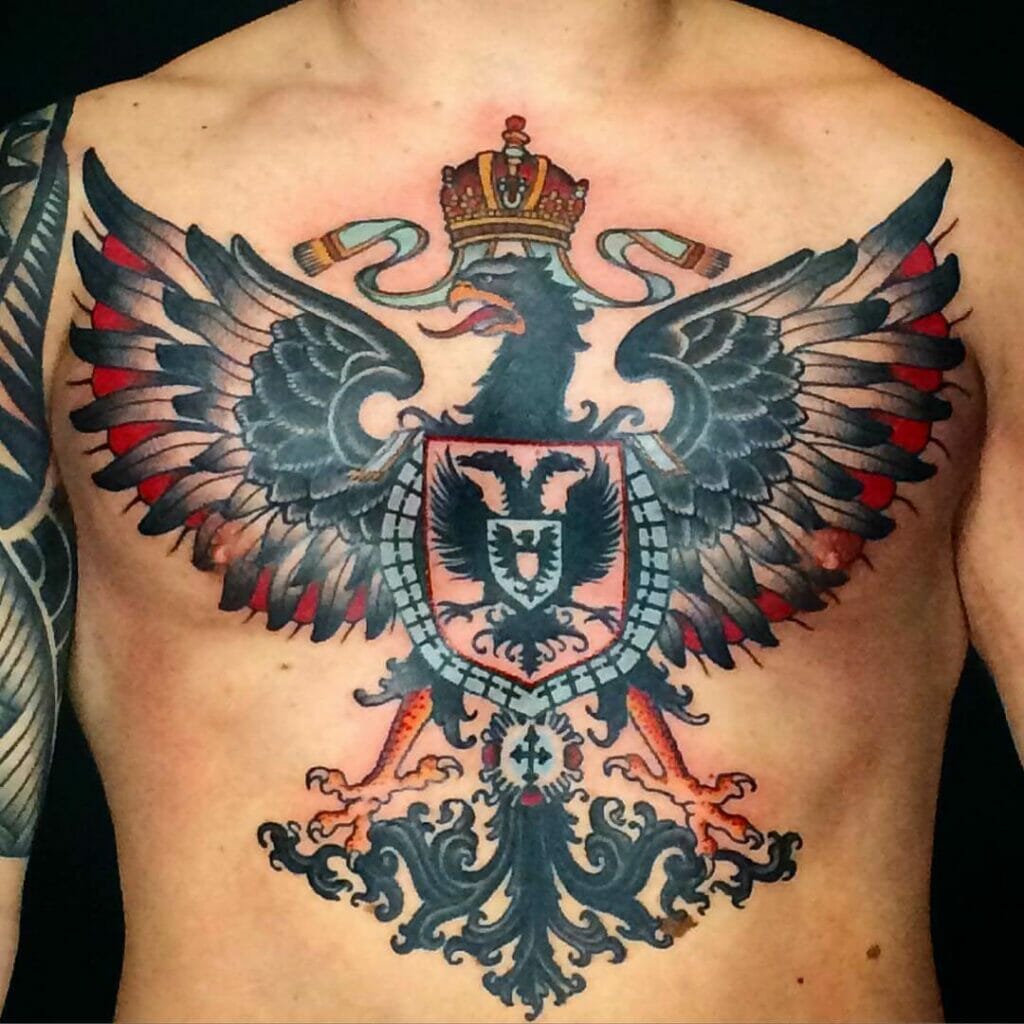 Single And Double Headed German Eagle Tattoo