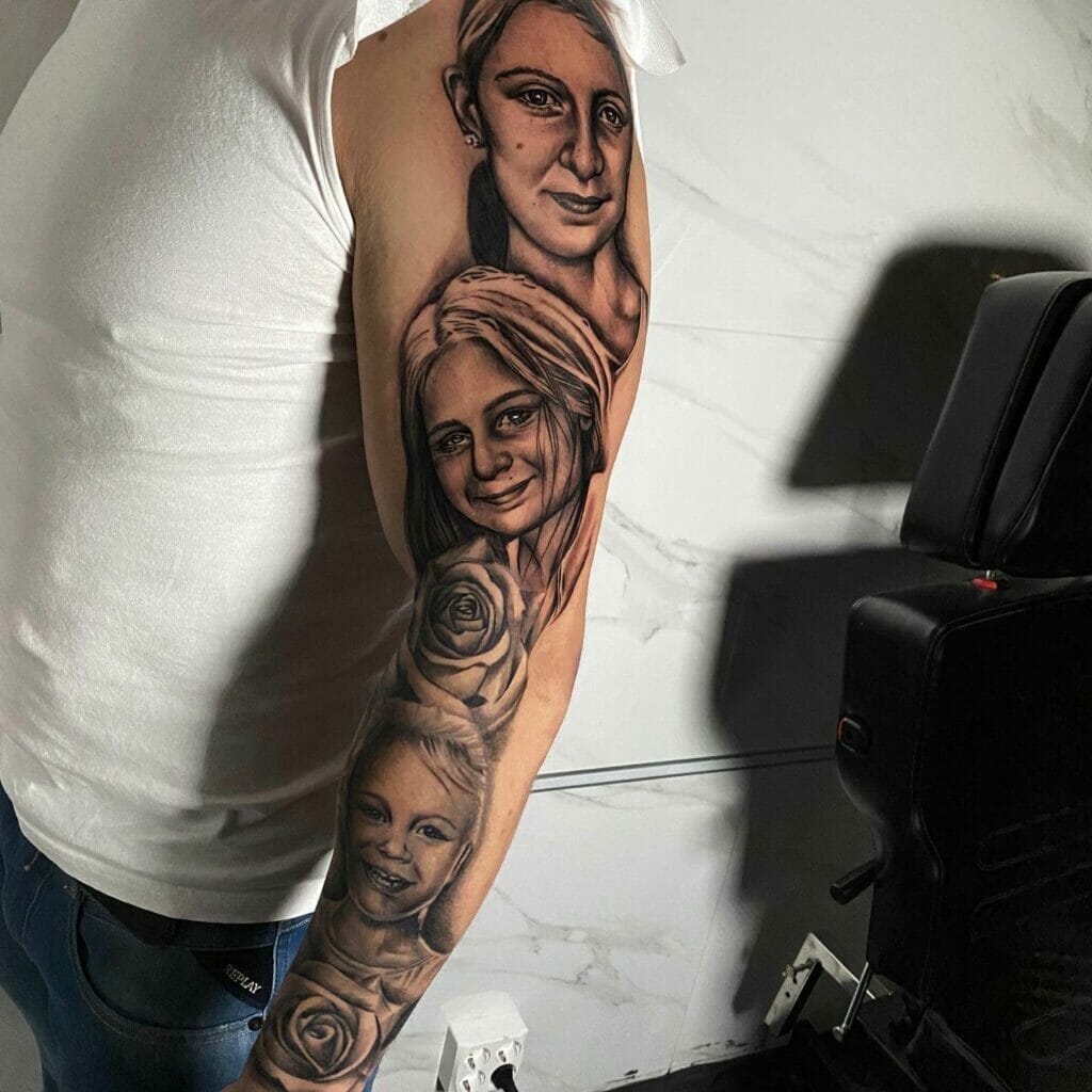 Female Classy Half Sleeve Tattoo