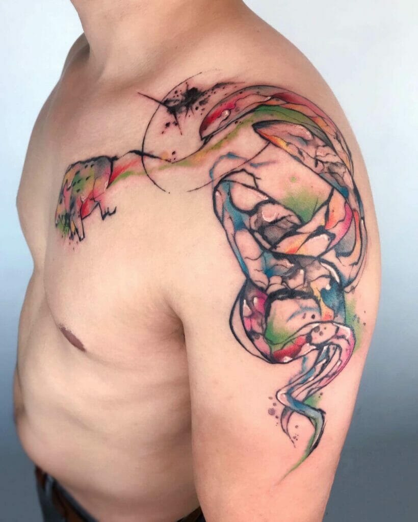 Chinese Snakes And Pig Zodiac Tattoo