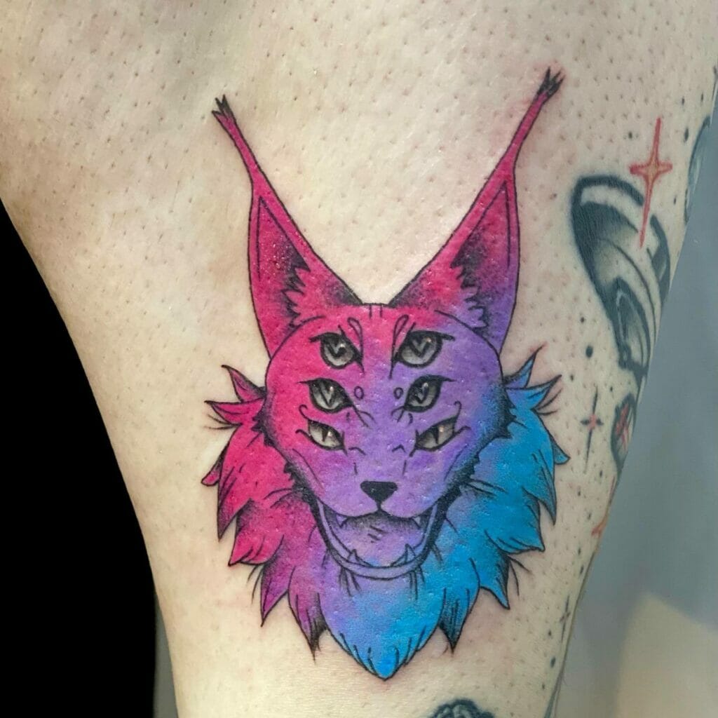 The Bi Pride Cat Tattoo