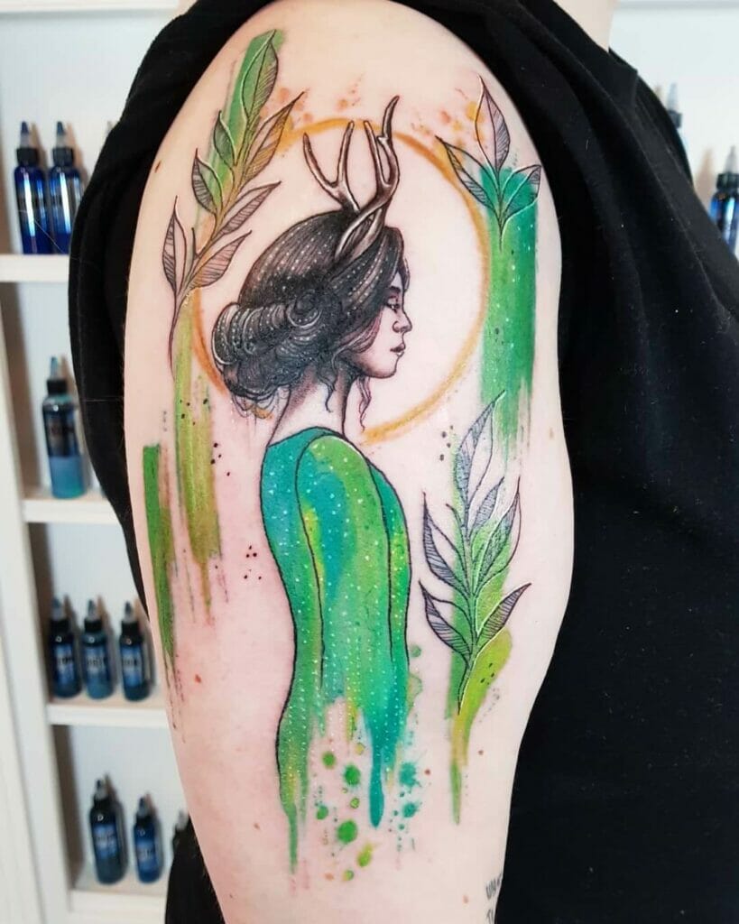Green Artemis Tattoo