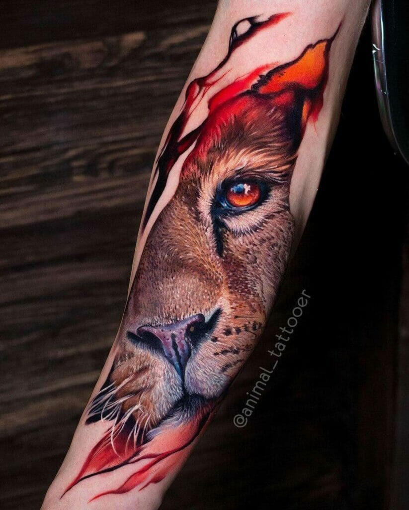 Forearm Cougar Tattoos