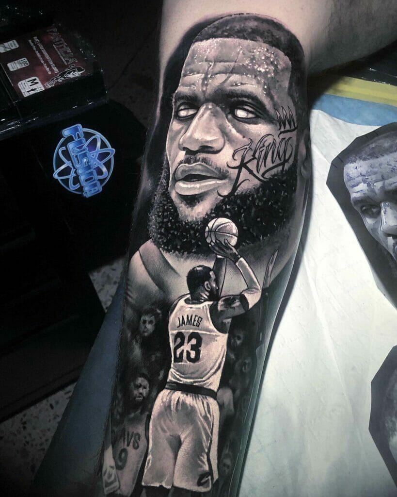 Lebron James Basketball Tattoo Design