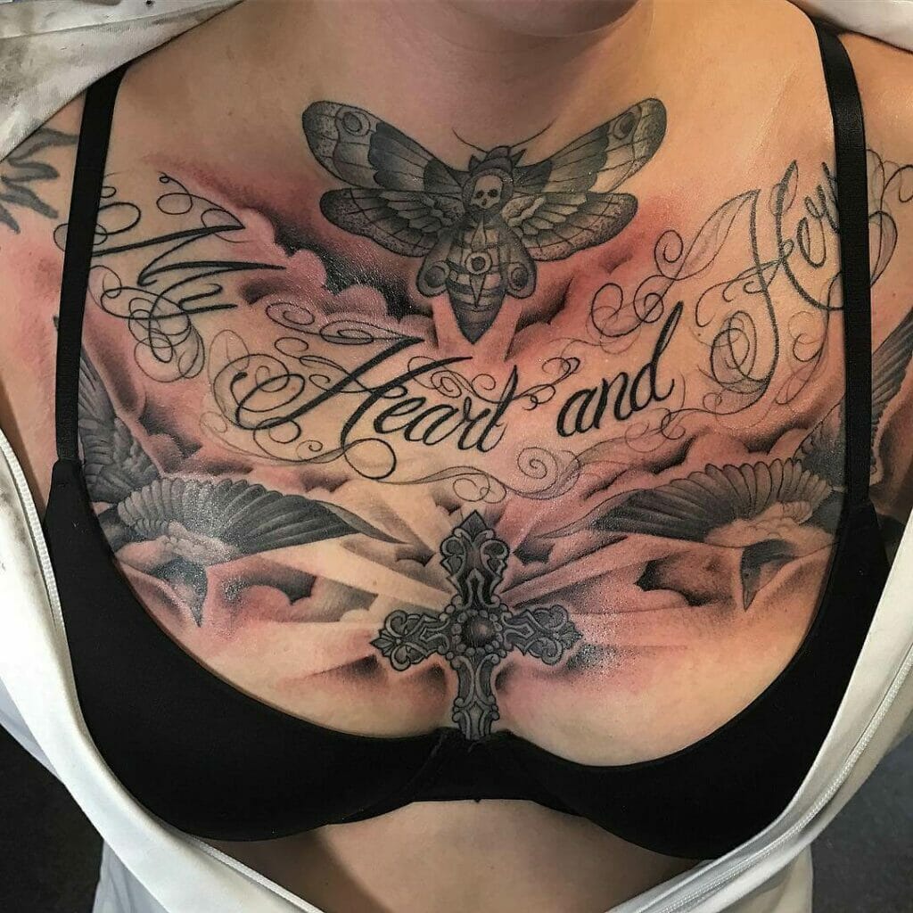 Moth Tattoo Design On Upper