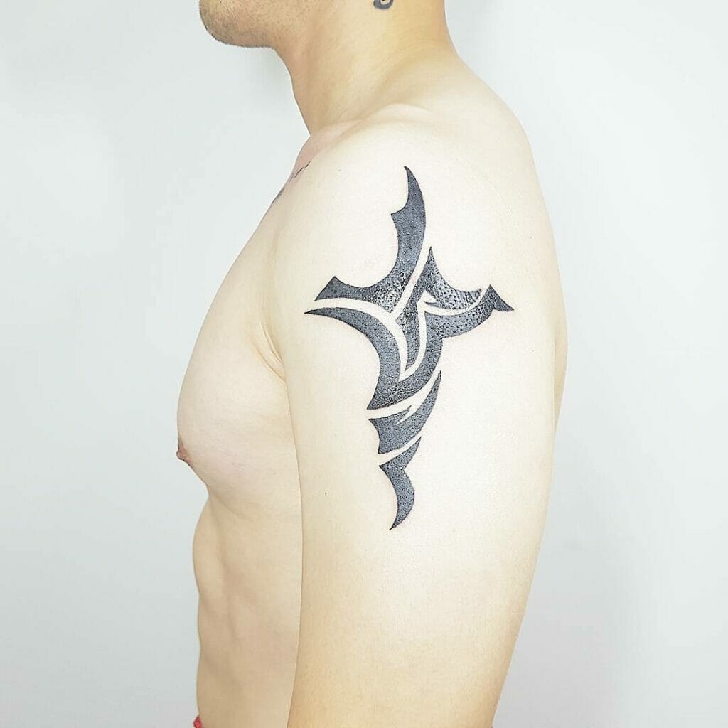Abstract Cross Tribal Tattoo