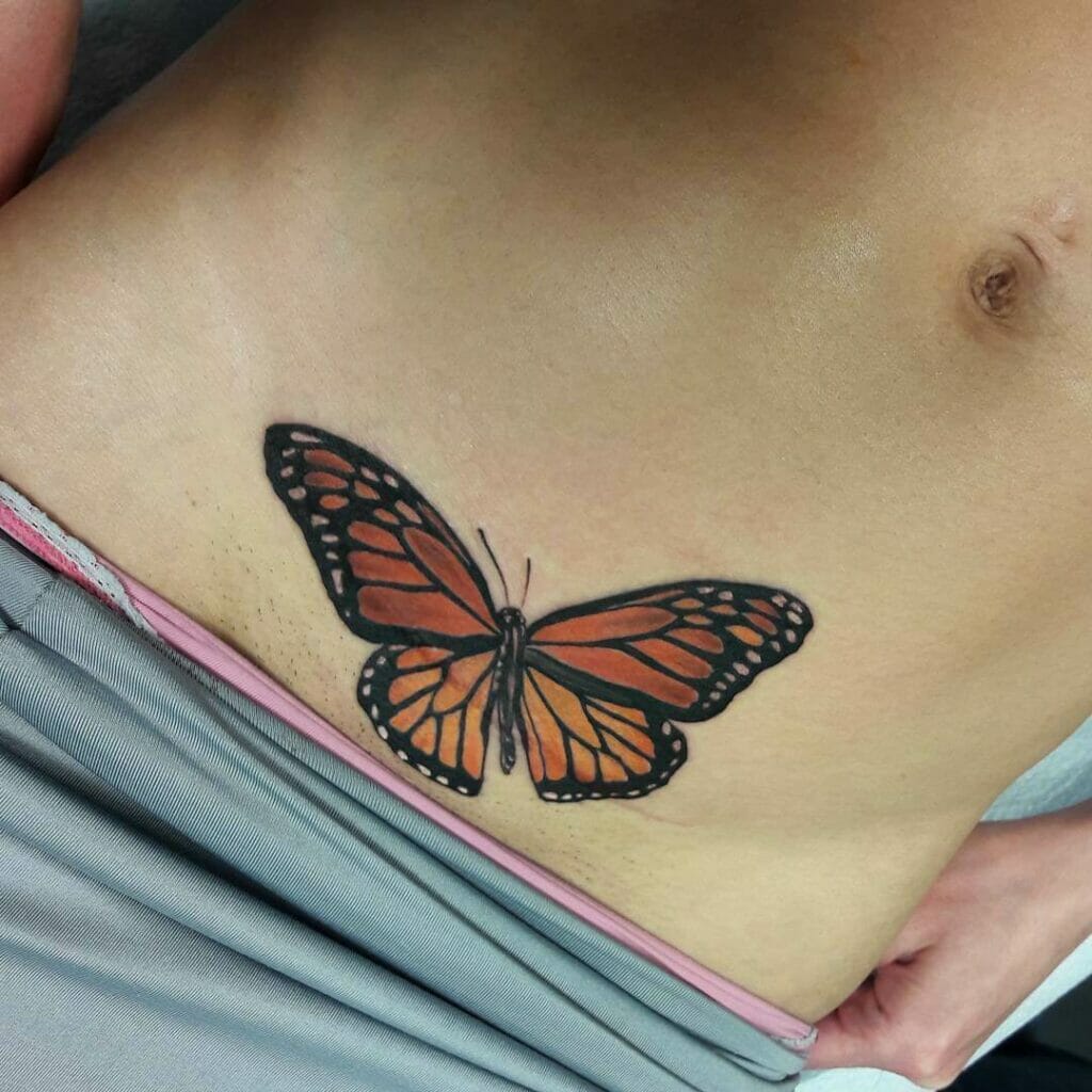 Butterfly Scar Cover-Up Body Tattoo