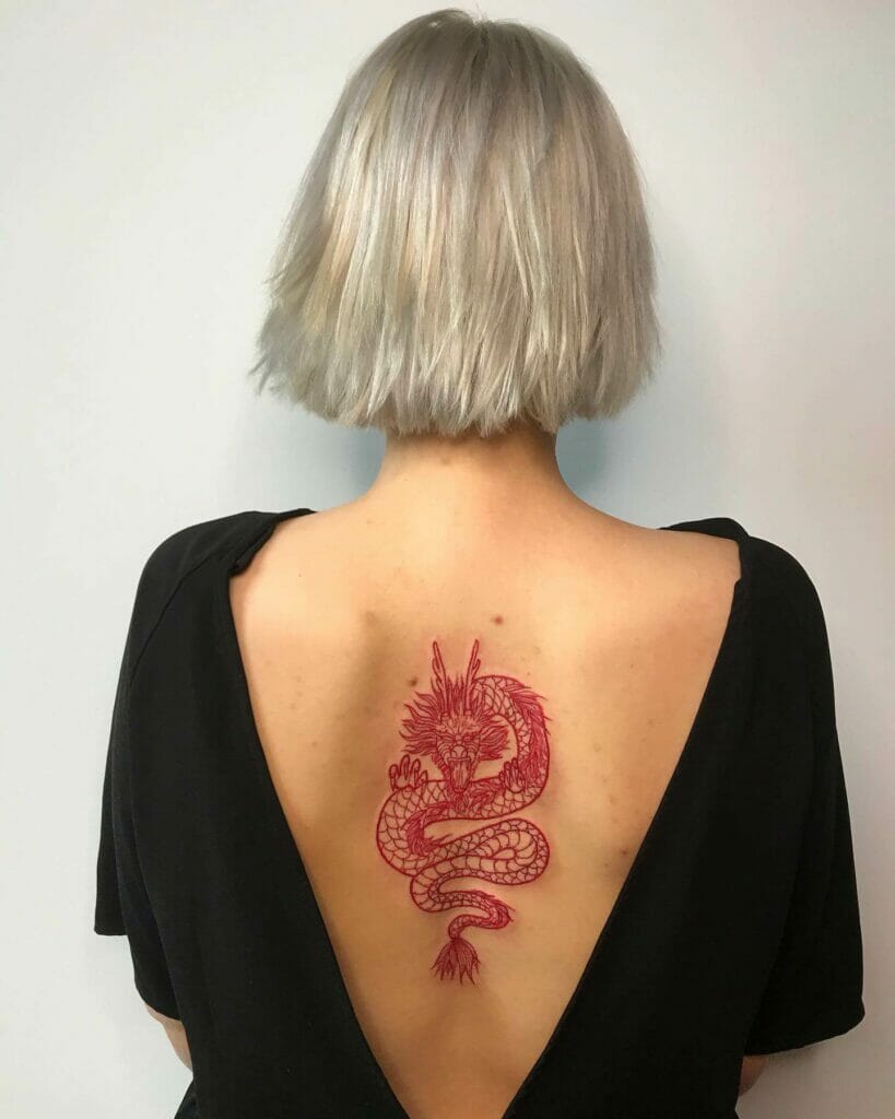The Red Chinese Dragon Tattoo