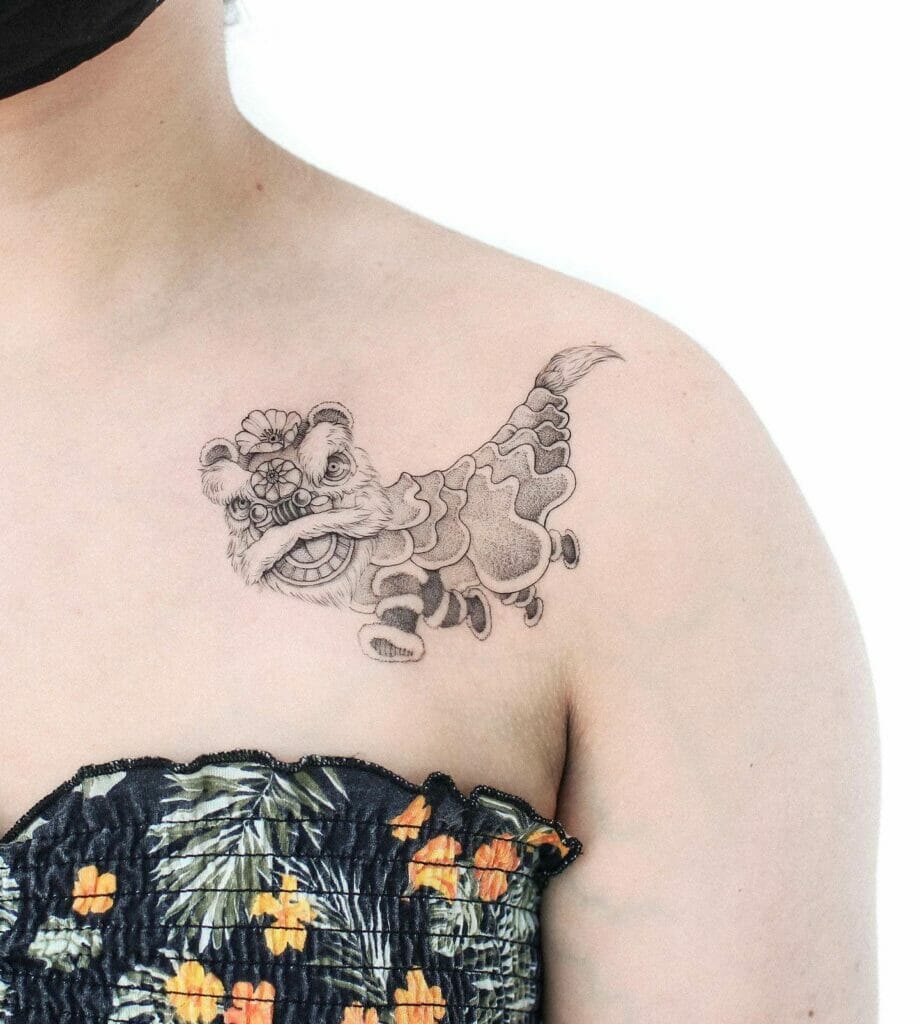 The Small Unique Chinese Dragon Tattoo