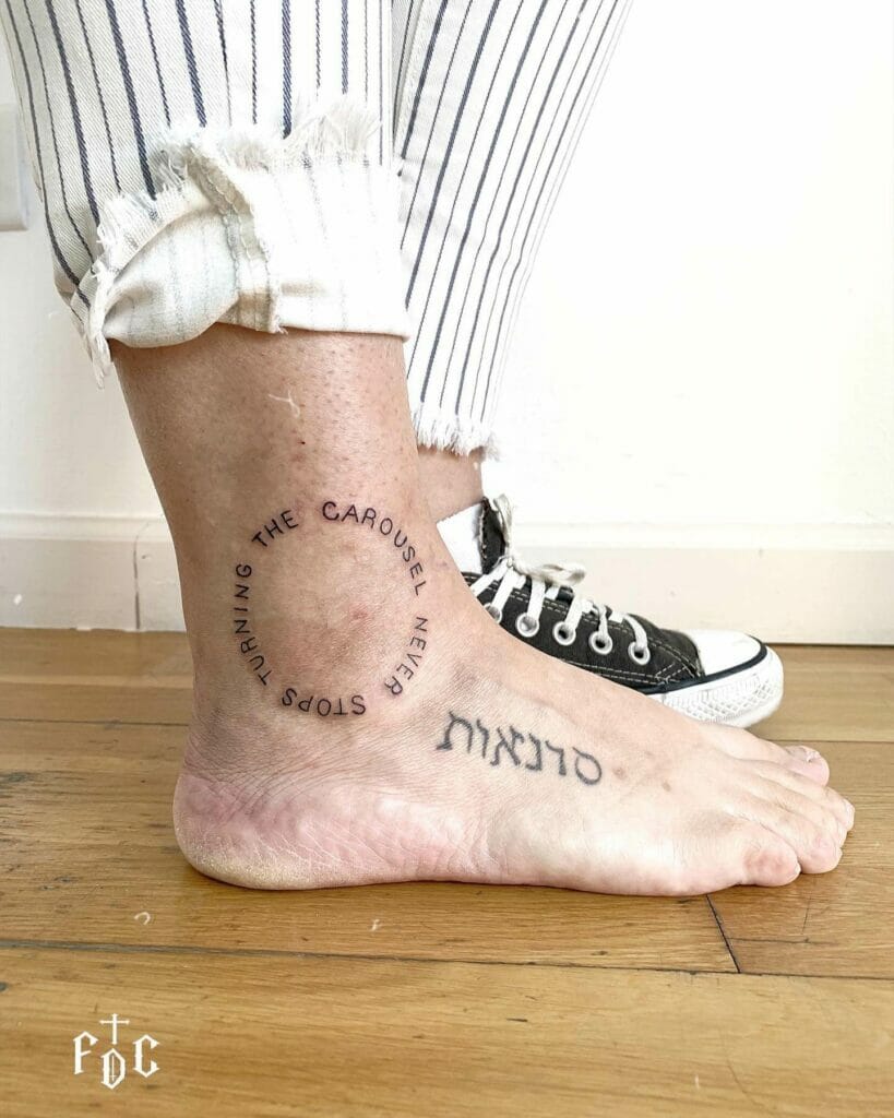 Carousel Greys Anatomy Tattoo On Feet