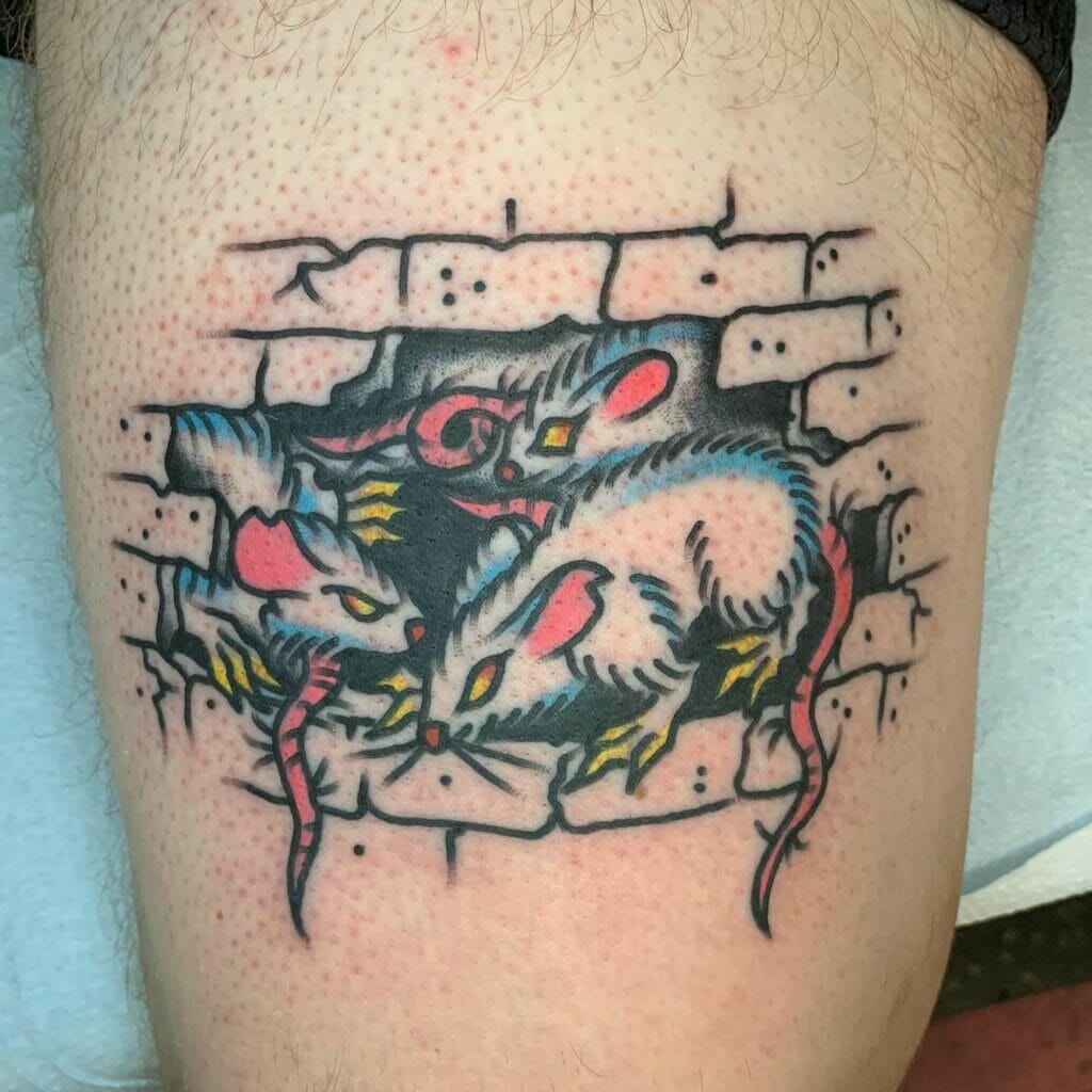 Rats In The Brick Wall Tattoo