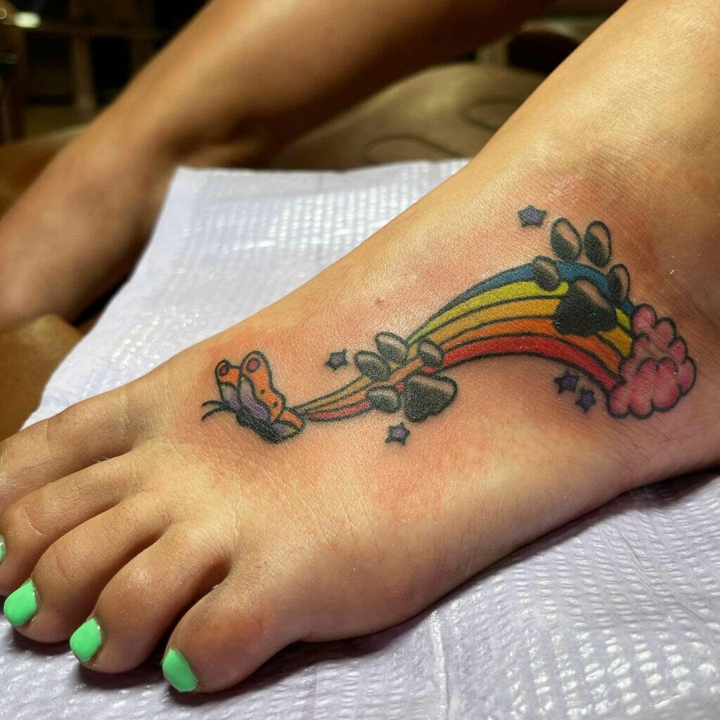 The Butterfly And The Rainbow Bridge Tattoo
