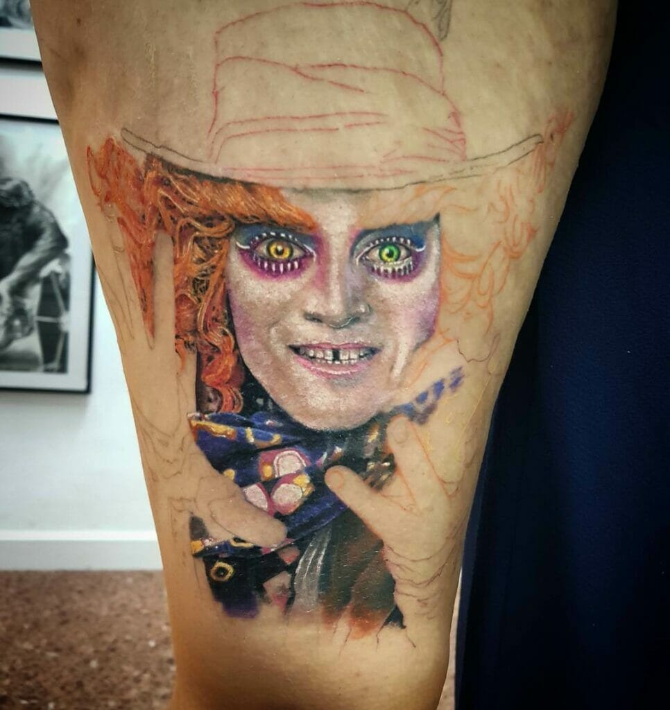 Mad Hatter Dark-Themed Tattoo
