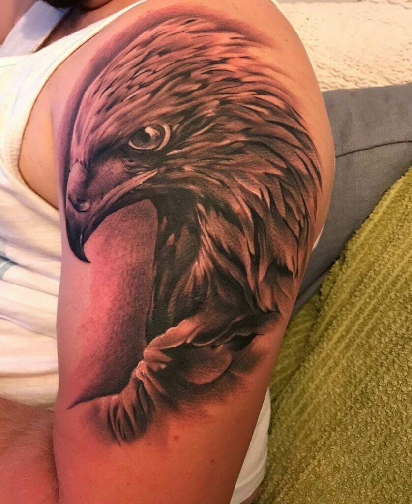 Native American Eagle Sleeve Tattoo