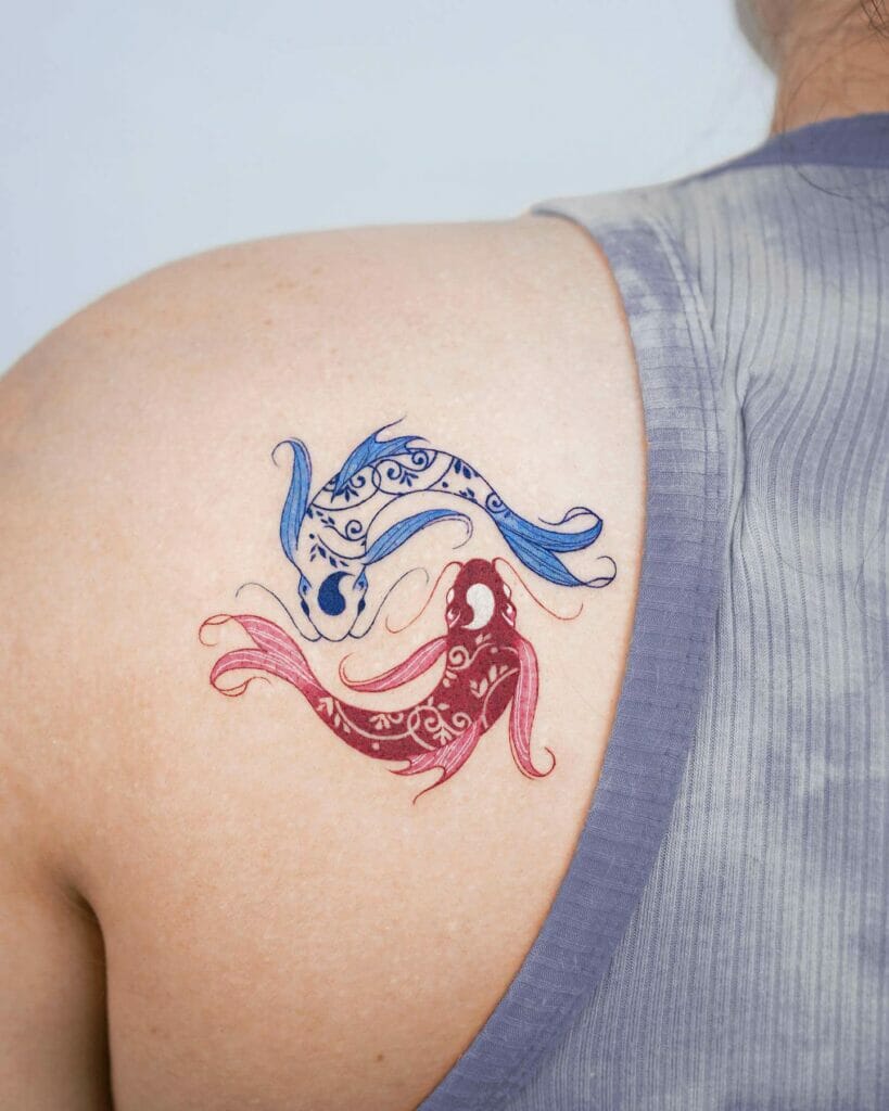 Yin Yang Koi Fish Tattoo