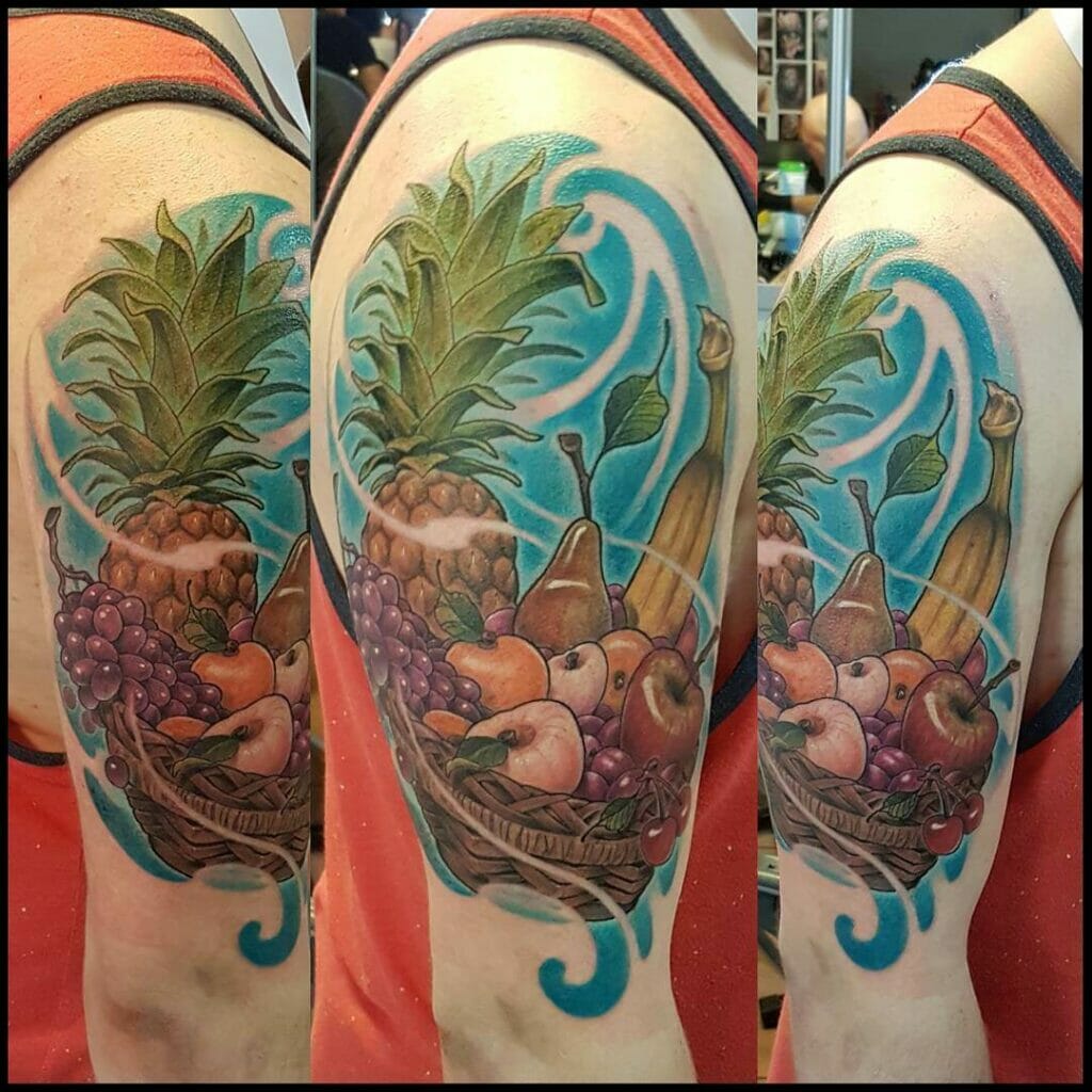 Tropical Fruit Basket Tattoo