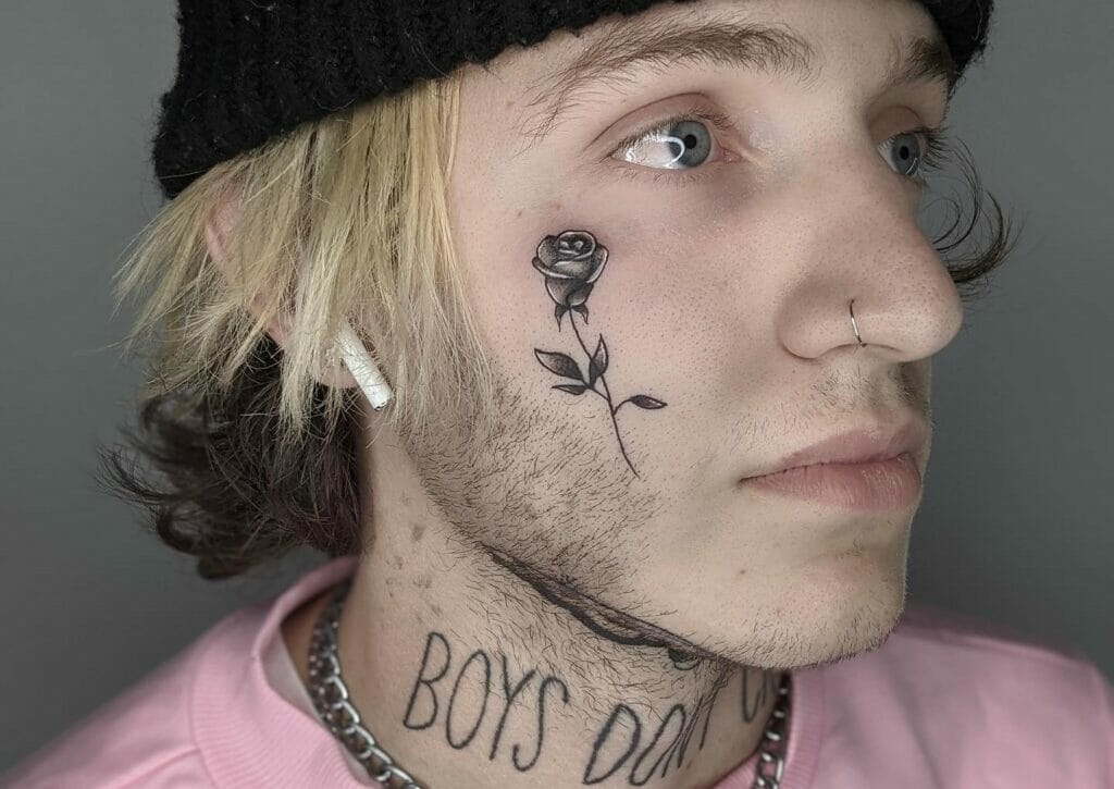 Rose Face Tattoo