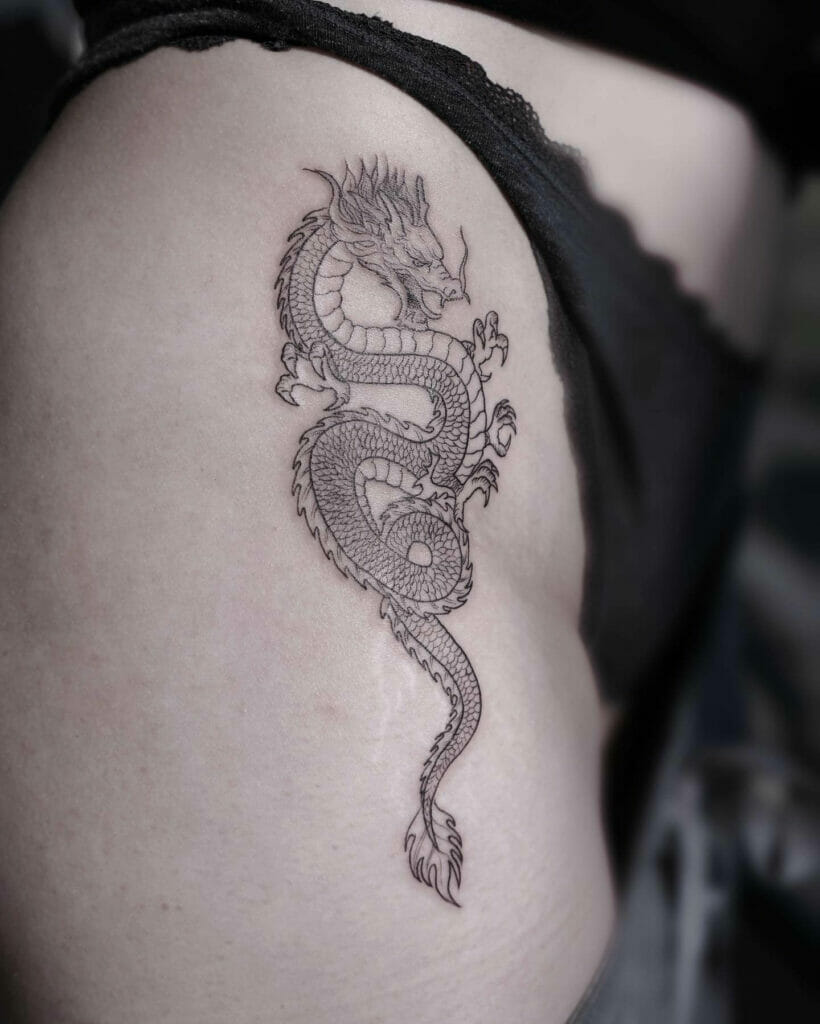 The Small Dragon Tattoo With Scales