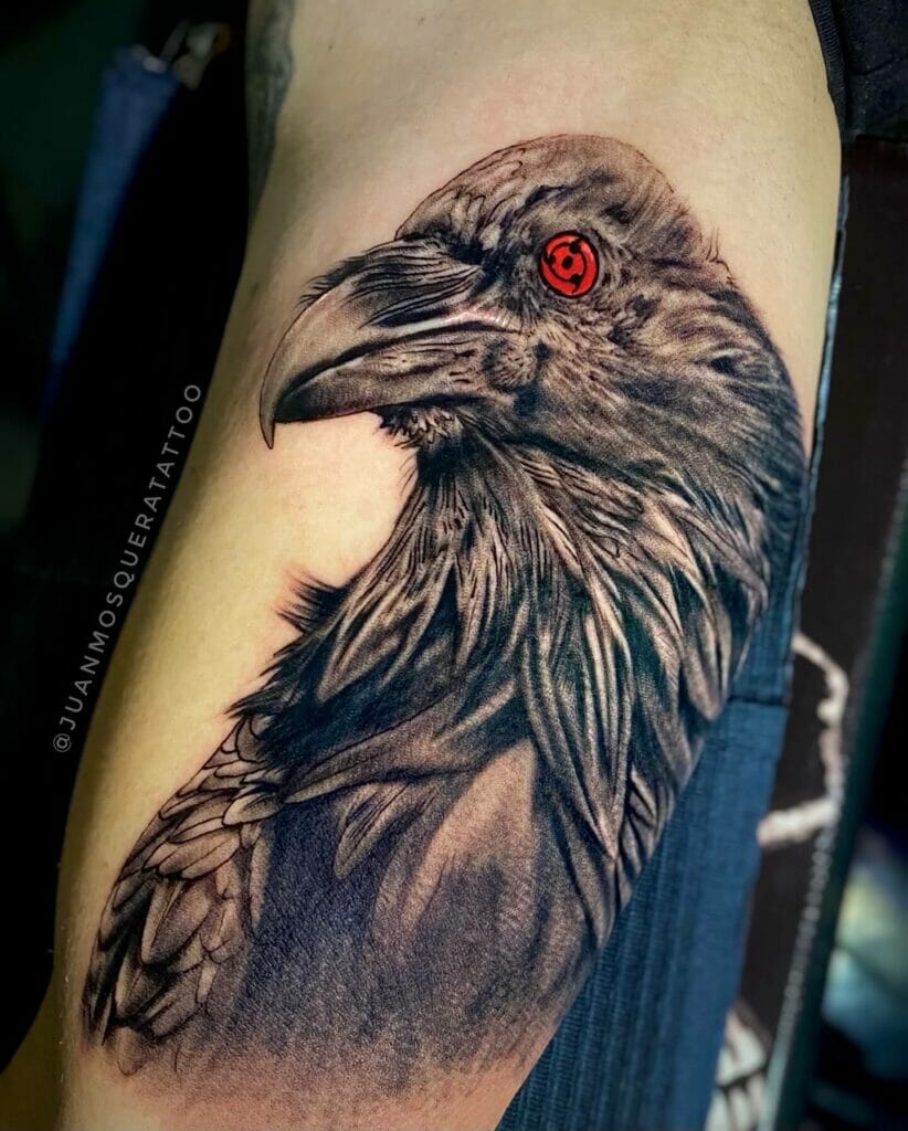 Simple Itachi Crow Tattoos