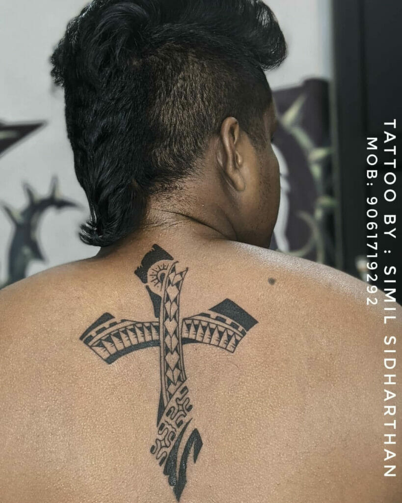 Tribal Cross Tattoo