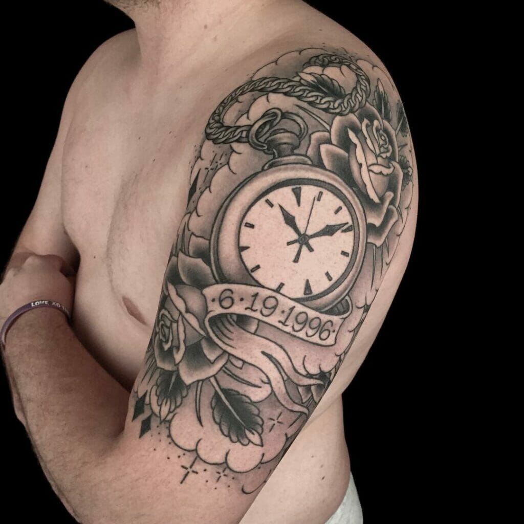 Clock Dedication Tattoo