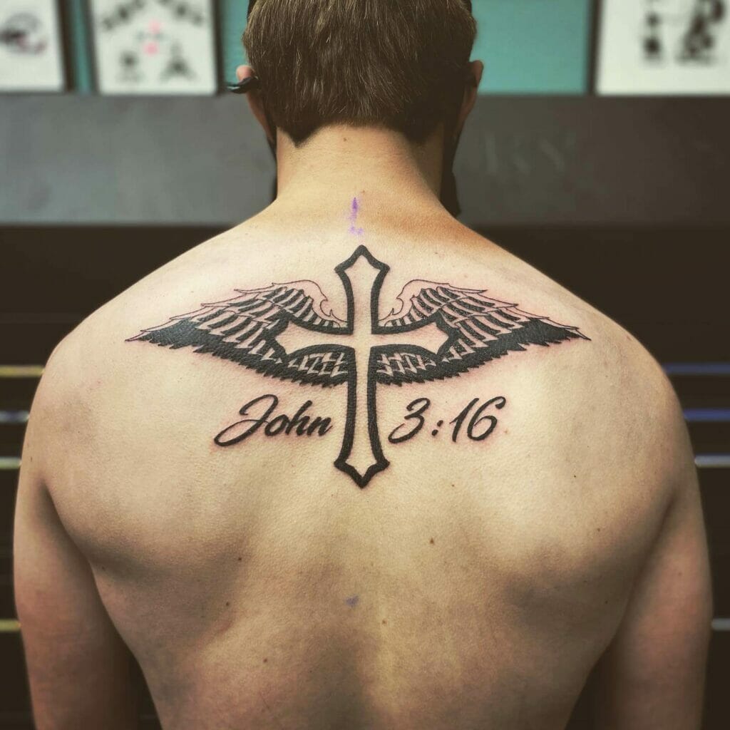 Winged Cross Tattoo