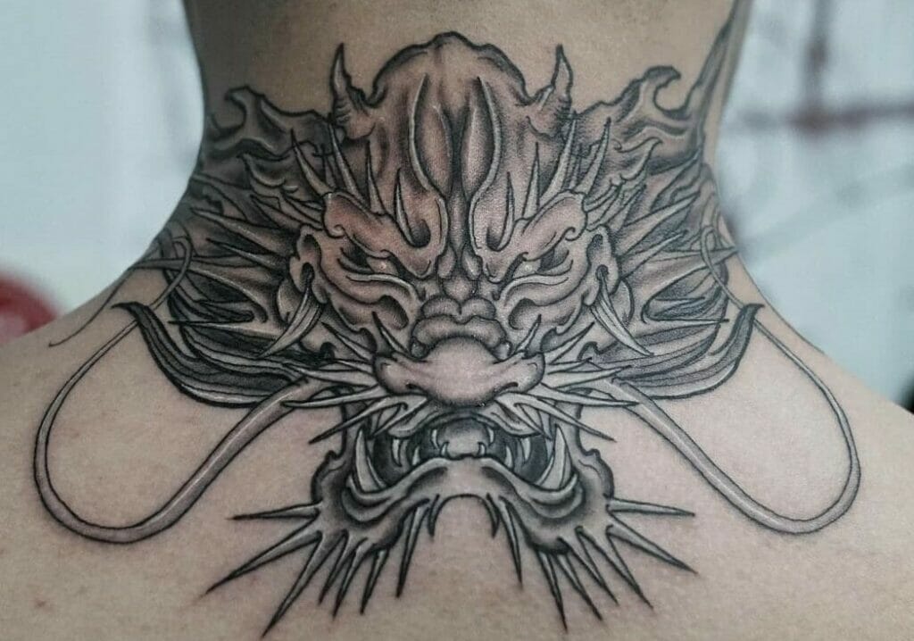 Dragon Neck Tattoo