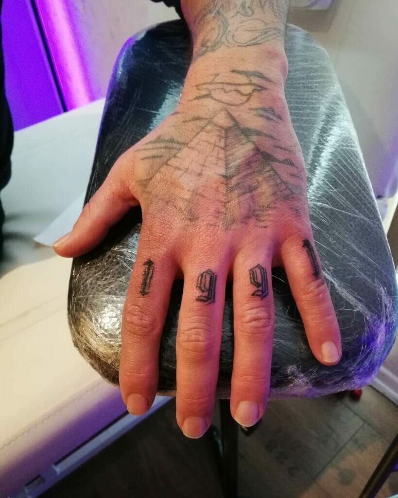 Birth Year Small Tattoos For Fingers