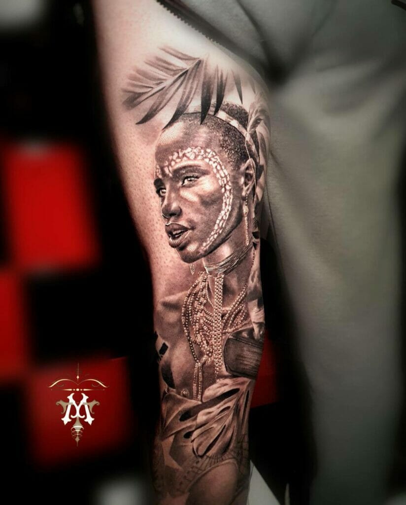 African Warrior Tattoo