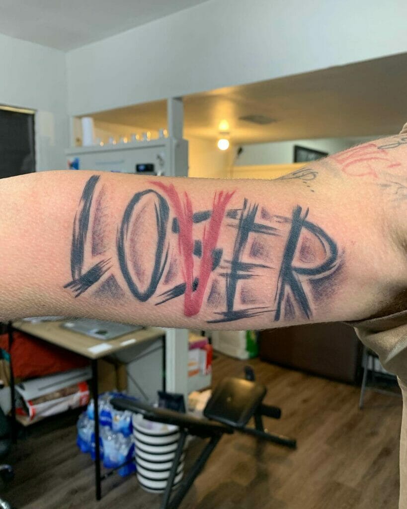 Scribbled Loser X Lover Ink On Arm