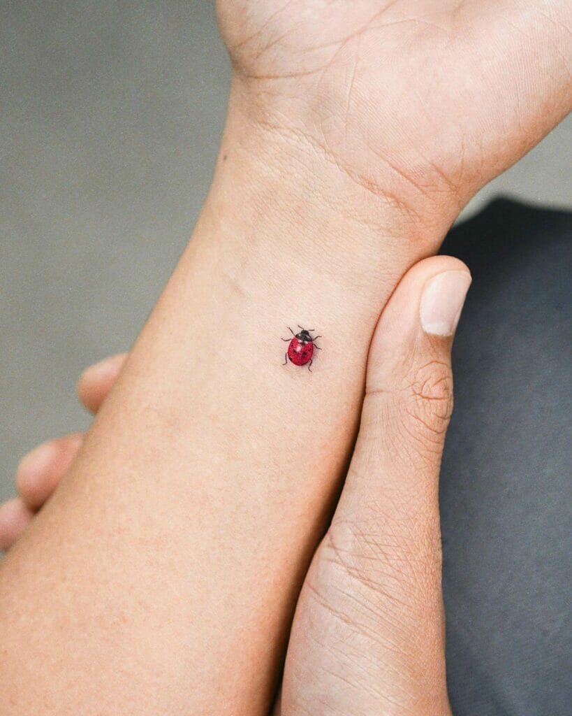 Ladybug Tattoo For Wrist
